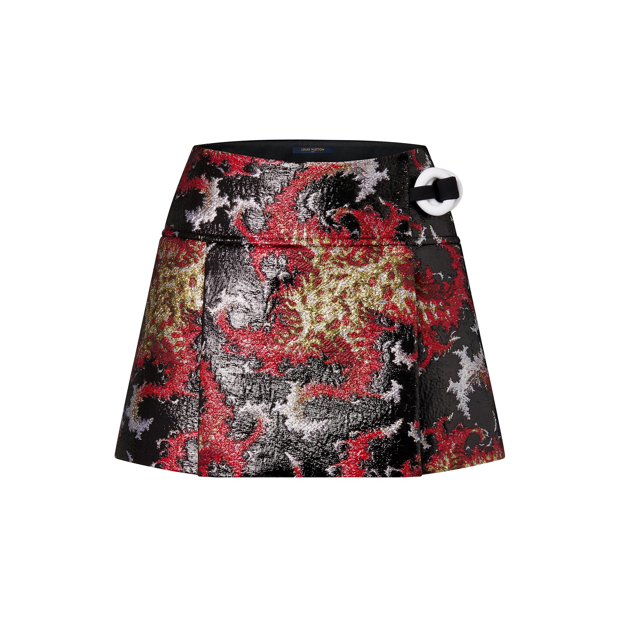 Jacquard wrap mini clearance skirt